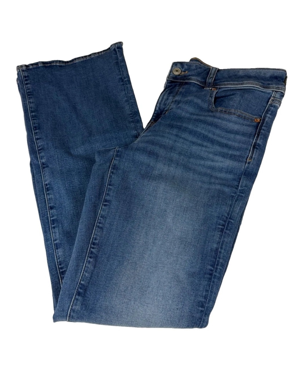 American Eagle Women’s Size 8 Kick Bootcut Jeans Medium Wash Blue Stretch #4243
